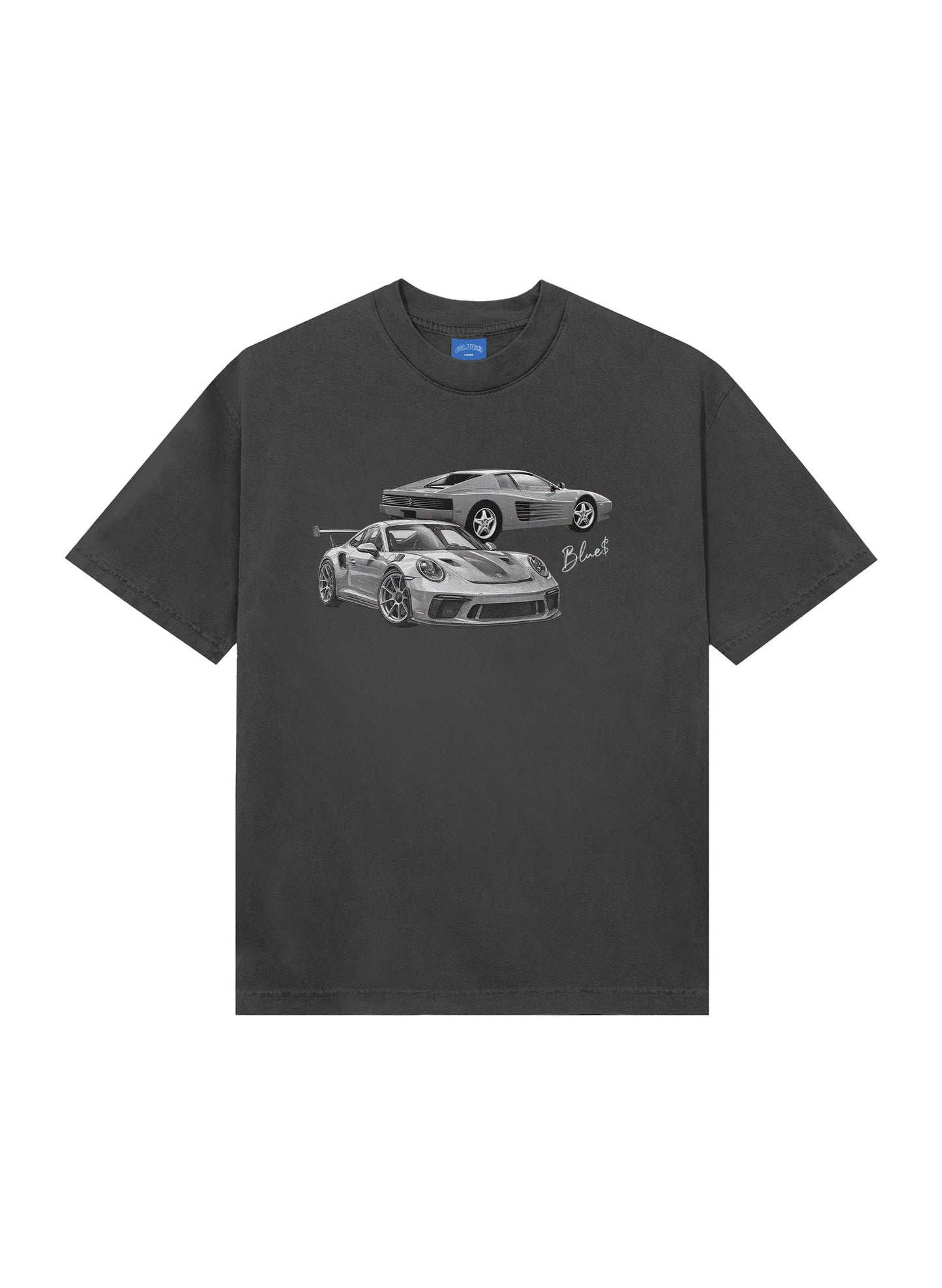 BLUE$ SPEEDWAY TEE [ FADED BLACK ]