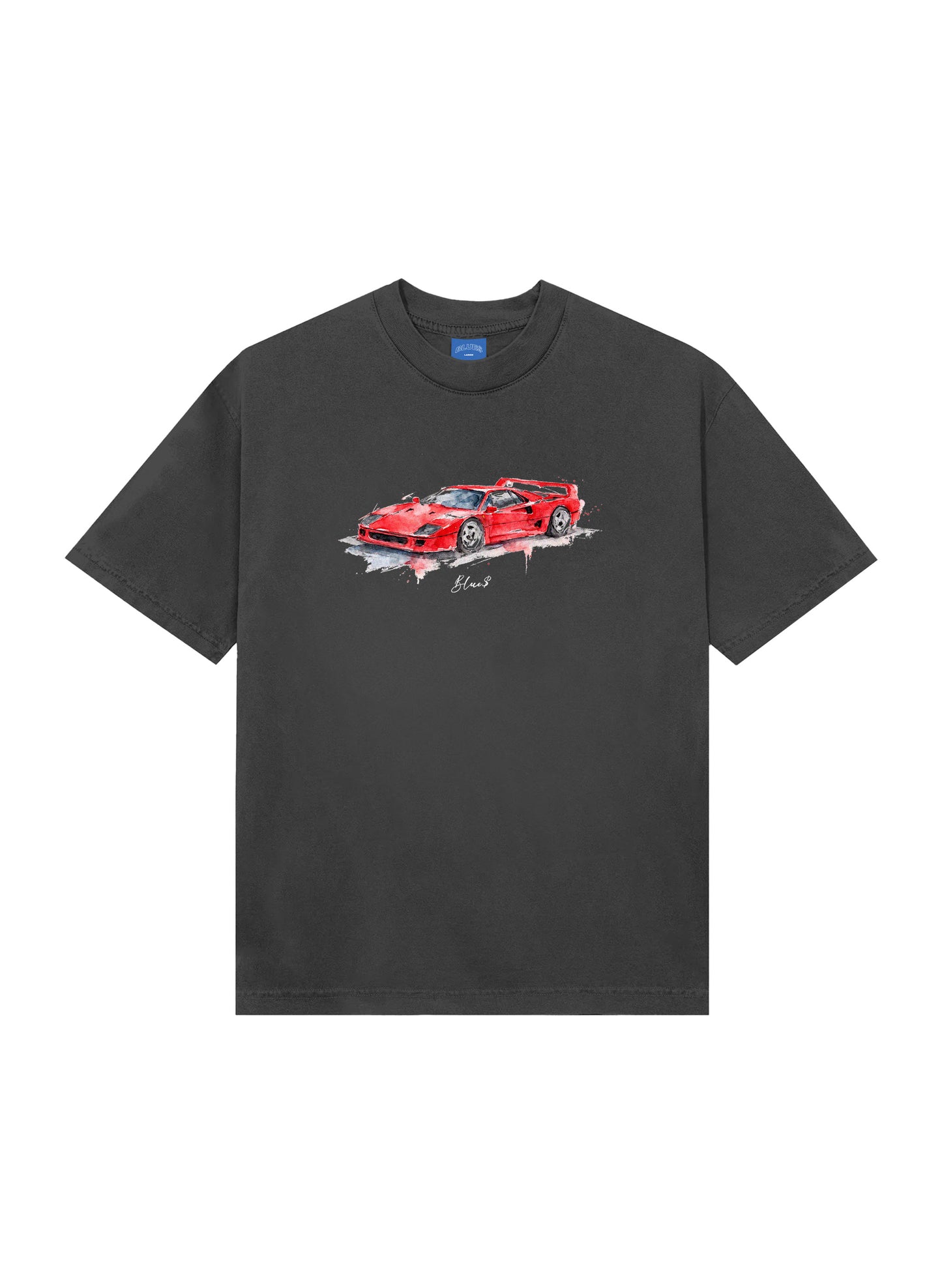 F40 PORTRAIT TEE [ FADED BLACK ]