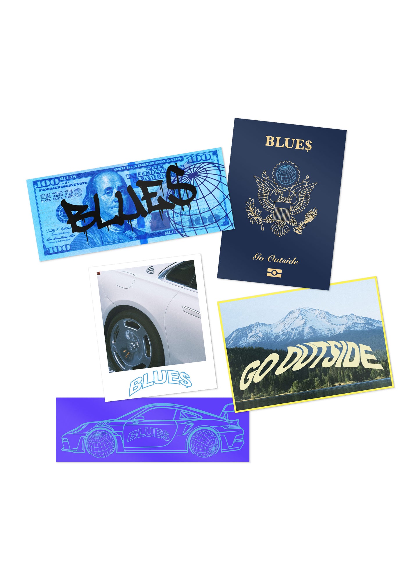 BLUE$ STICKER PACK
